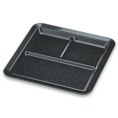 28cm角バイキングプレート三ツ切黒銀パール