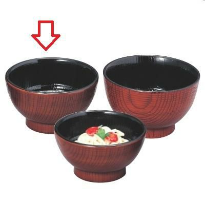 長寿木目丼栃塗(中)