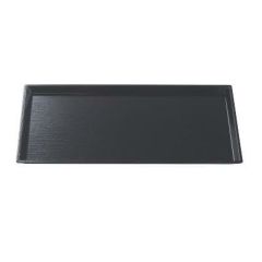 細長清流木目盆黒SL尺1 黒