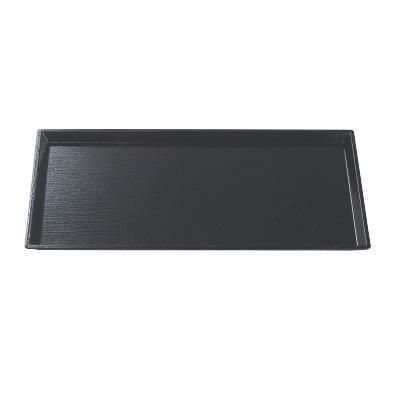 細長清流木目盆黒SL尺1 黒