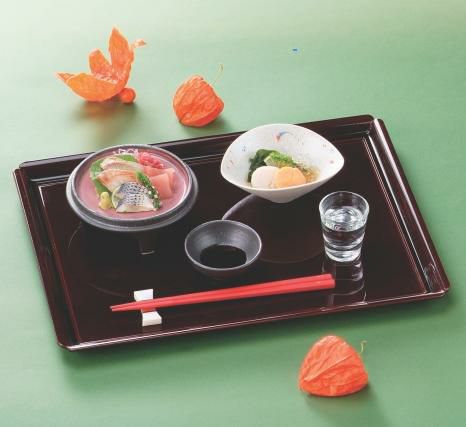 木瓜長角盆溜毘沙門天裏黒塗尺3 黒