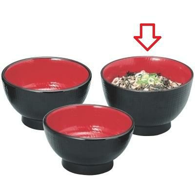 長寿木目丼黒内朱(大)