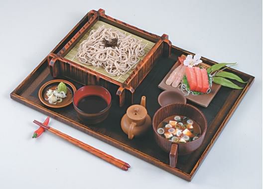 木製荒彫角井桁セイロ栃塗（中）