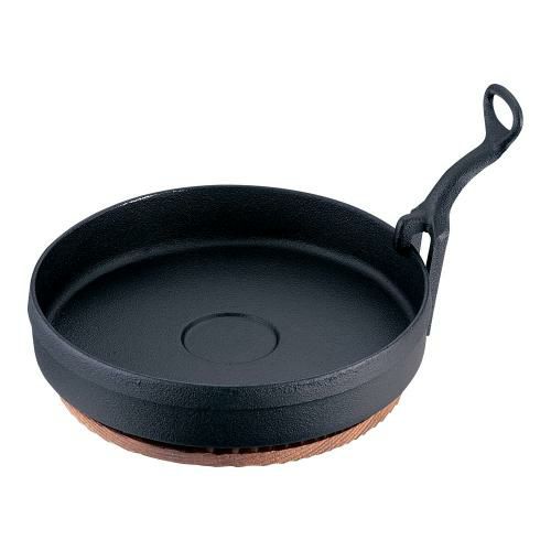 IK鉄 ギョーザ鍋 ハンドル木台付 20cm