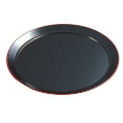 名月そば皿黒天朱（全面塗）本体