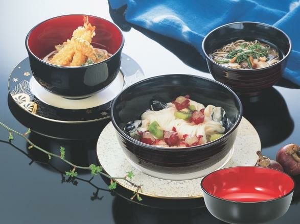 5.8寸福禄鉢黒内朱