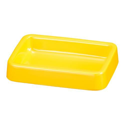 メラミン カラー灰皿 A-272 長角 〈黄〉