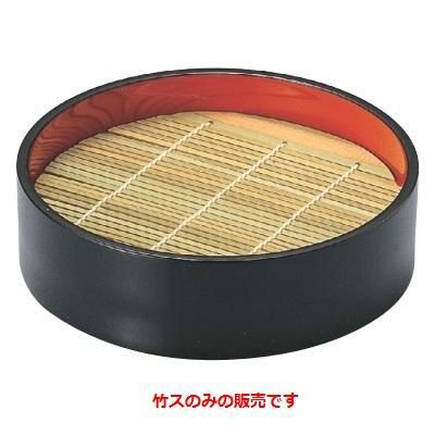 16cm丸ざる黒内朱竹ス