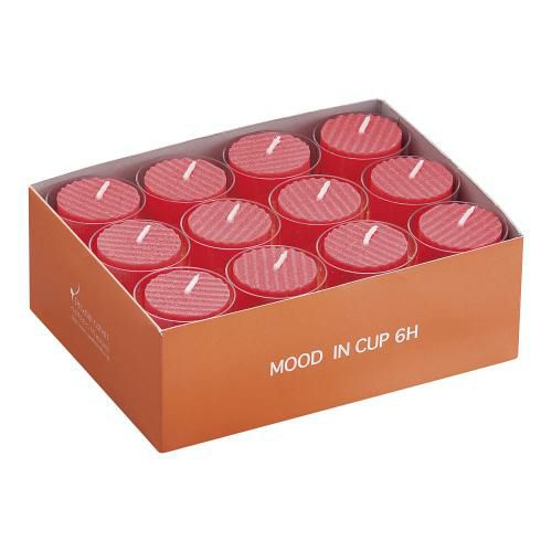 カップ入 カラーキャンドルローソク レッド (24ヶ入)