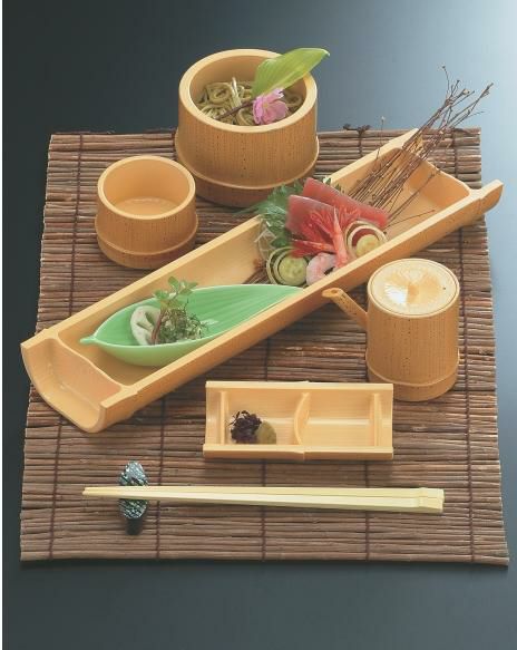 尺1.5寸越前すす竹舟型盛器（大）