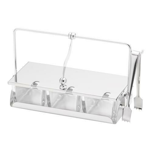 ガラス薬味入れ T-3(3ヶ仕切) 《3-015》