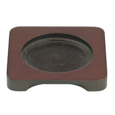 石焼ビビンバ・チゲ鍋用木製敷板スリ漆仕上げ16cm用