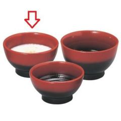 長寿木目丼朱ぼかし(中)