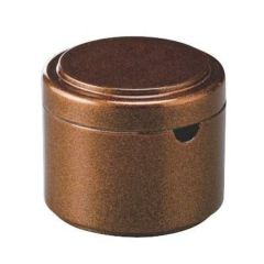 つつ型粉茶入梨地