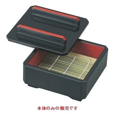 DX隅切ミニセイロ黒天朱本体（底板付）