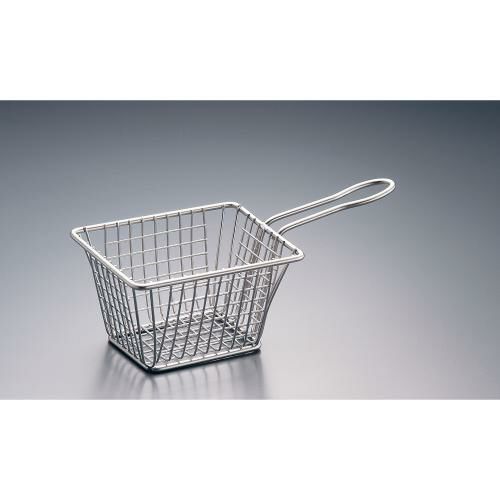 AM ステンレス ミニフライバスケット 正方形 大 MSQBSKT