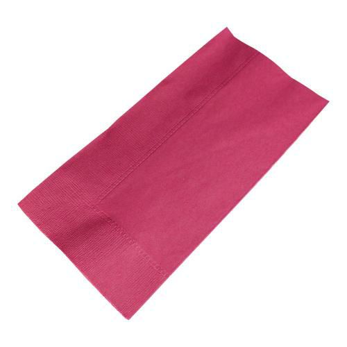 2プライ8つ折 カラーナフキンD28 ワインレッド(50枚入)