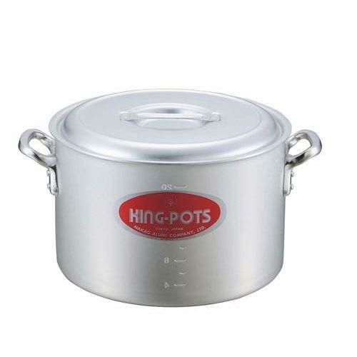 半寸胴鍋(目盛付) キング アルマイト 33cm