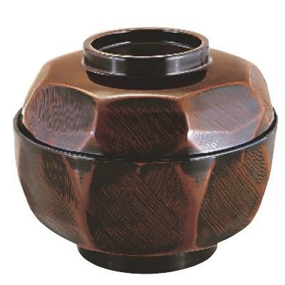 5寸荒彫亀甲丸丼栃内黒