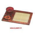 木製荒彫くり抜き正角ざる（小）栃塗本体