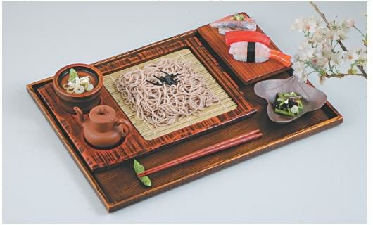 木製荒彫くり抜き正角ざる（小）栃塗本体