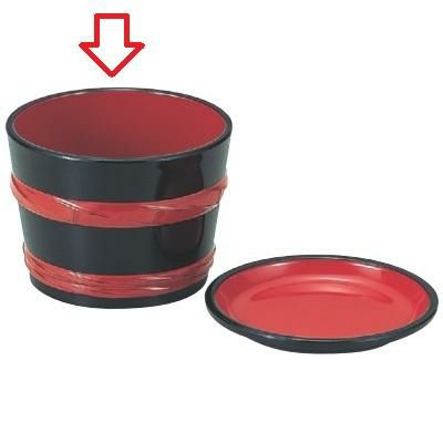 2.8寸桶型つゆ入黒朱ひも