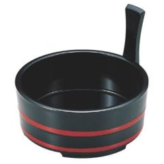 片手桶黒朱ひも5寸