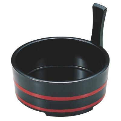 片手桶黒朱ひも5寸