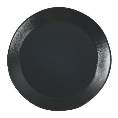 26cm波渕そば皿黒ゆず天目本体