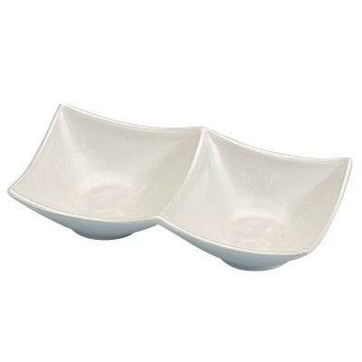 二点深型薬味皿アクア