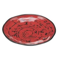 8寸小判せせらぎ皿研出し根来本体