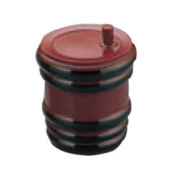 【樽型 七味入 朱黒ヒモ】 高さ65(mm)/業務用/新品
