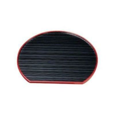 ABS 乱引半月盆 黒渕天朱 尺0/業務用/新品