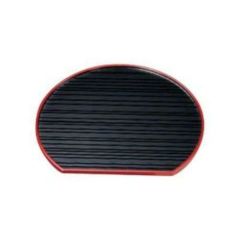 ABS 乱引半月盆 黒渕天朱 尺0/業務用/新品