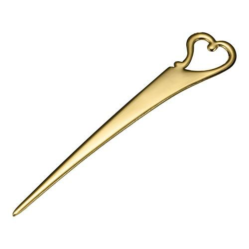18-8 ハートピック 金メッキ (6本入)