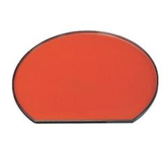 京型半月盆柿朱パール渕天黒尺2 朱パール渕黒