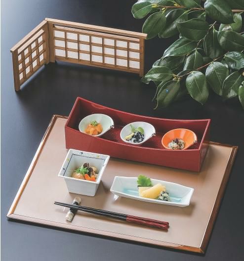 雲流両面長手盆銀透き渕べっ甲/黒尺3