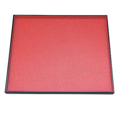 角布目盆朱天黒8.5寸 朱天黒