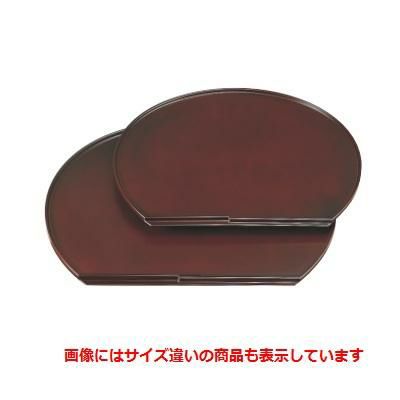 くつわ半月盆チーク尺3