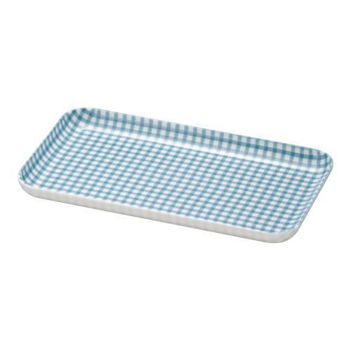 カスタートレー SS角 チェック ブルー