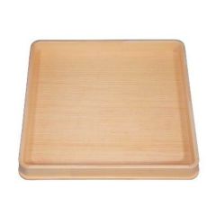 木製角ヘギ目盆クリヤー仕上げ8.5寸