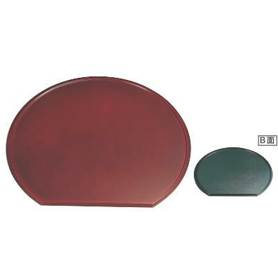 雲流両面半月盆溜毘沙門/グリーン布目尺5