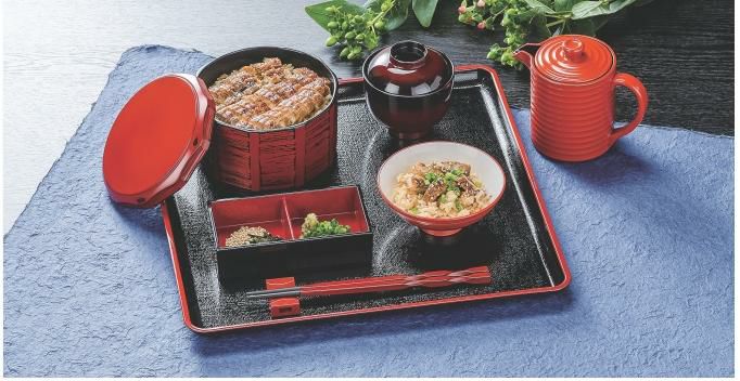 かすり角盆黒天朱尺1 黒天朱