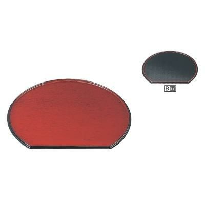 半月両面盆後藤塗毘沙門天SL/黒天朱尺2