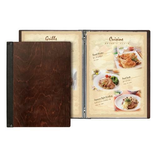 【シンビ】木製メニューブック SHO-105