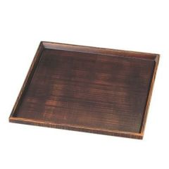 荒彫角盆栃塗 尺0