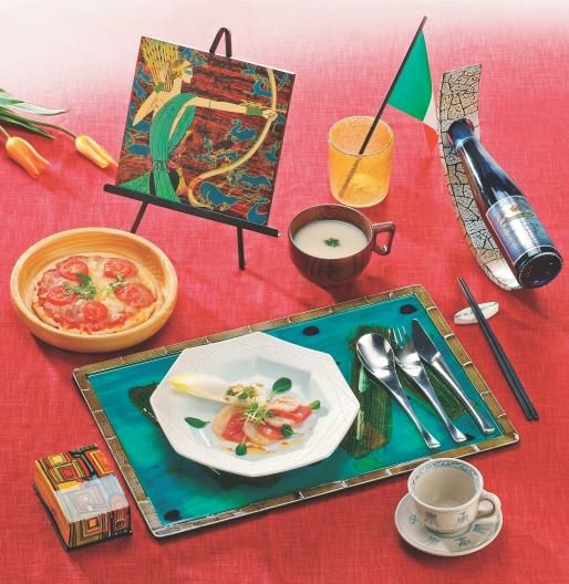 木製角丸盆ベネチア