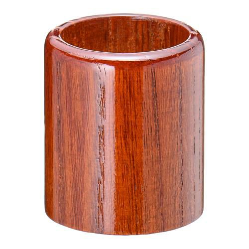 木製 丸型楊枝立 15251(ブラウン)