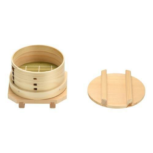 マルY 桧 ワッパセイロセット 12cm (蓋・すだれ・台付)