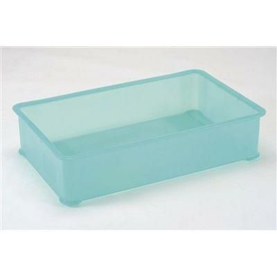 PP半透明カラー番重 B型 小 グリーン(サンコー製) 【グループA】